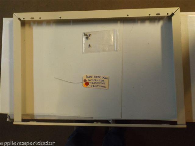 GE STOVE WB56K5132 WB55K5064 WB01T10040 Oven Door Frame W/6 SCREWS USED GE STOVE WB56K5132 WB55K5064 WB01T10040 Oven Door Frame W/6 SCREWS USED